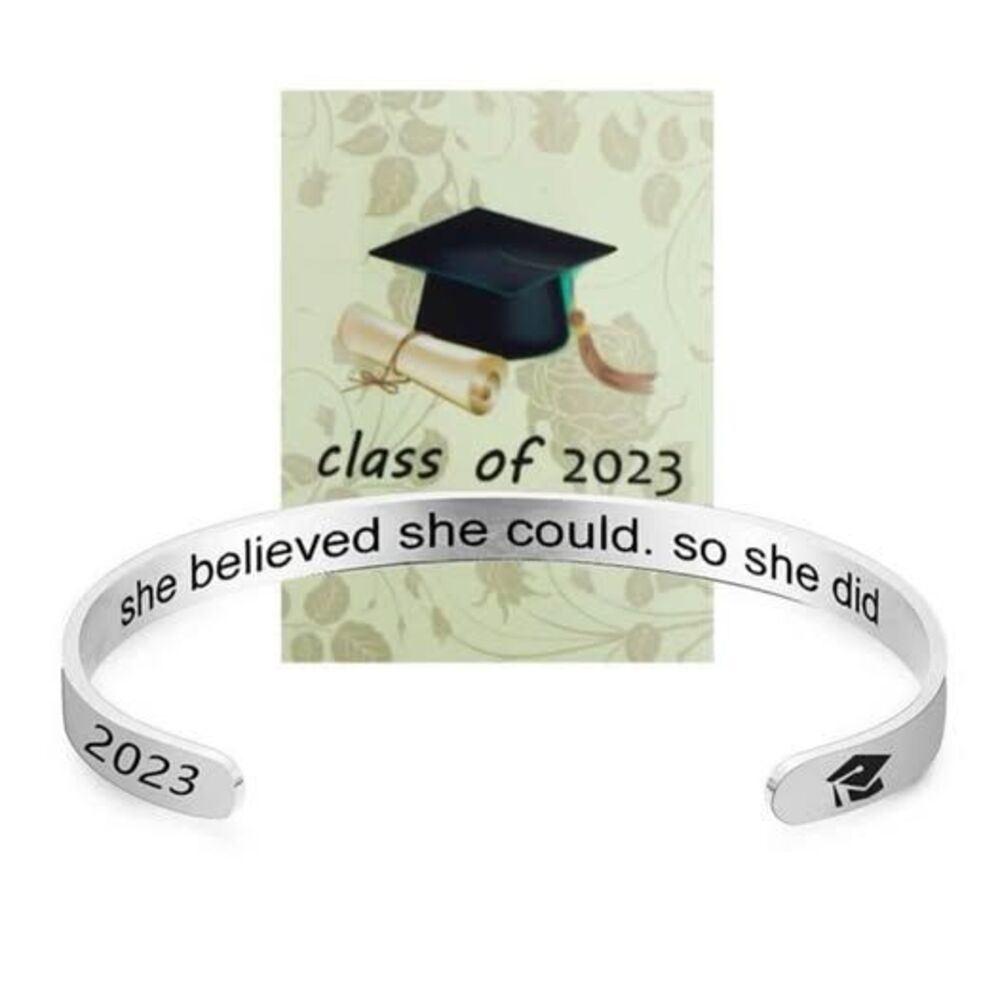 Class Of 2023 Bangle Bracelet Cuff Graduation gift